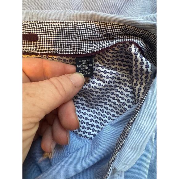 Ted Baker Shirt Mens Size 7 Long Sleeve Button Up Pocket Dress Shirt Preppy - Picture 9 of 16